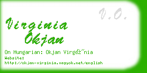 virginia okjan business card